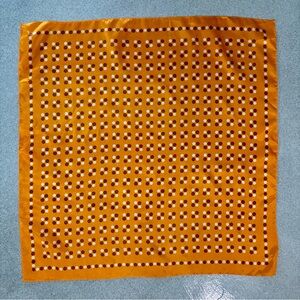 Vintage Glentex Orange Acetate Scarf WPL 6119 Made in Japan